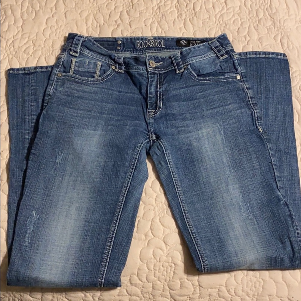Women’s Rock and Roll mid rise jeans 31x36